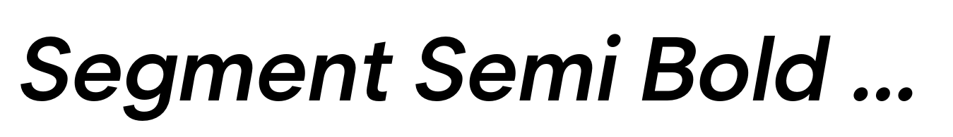 Segment Semi Bold Italic
